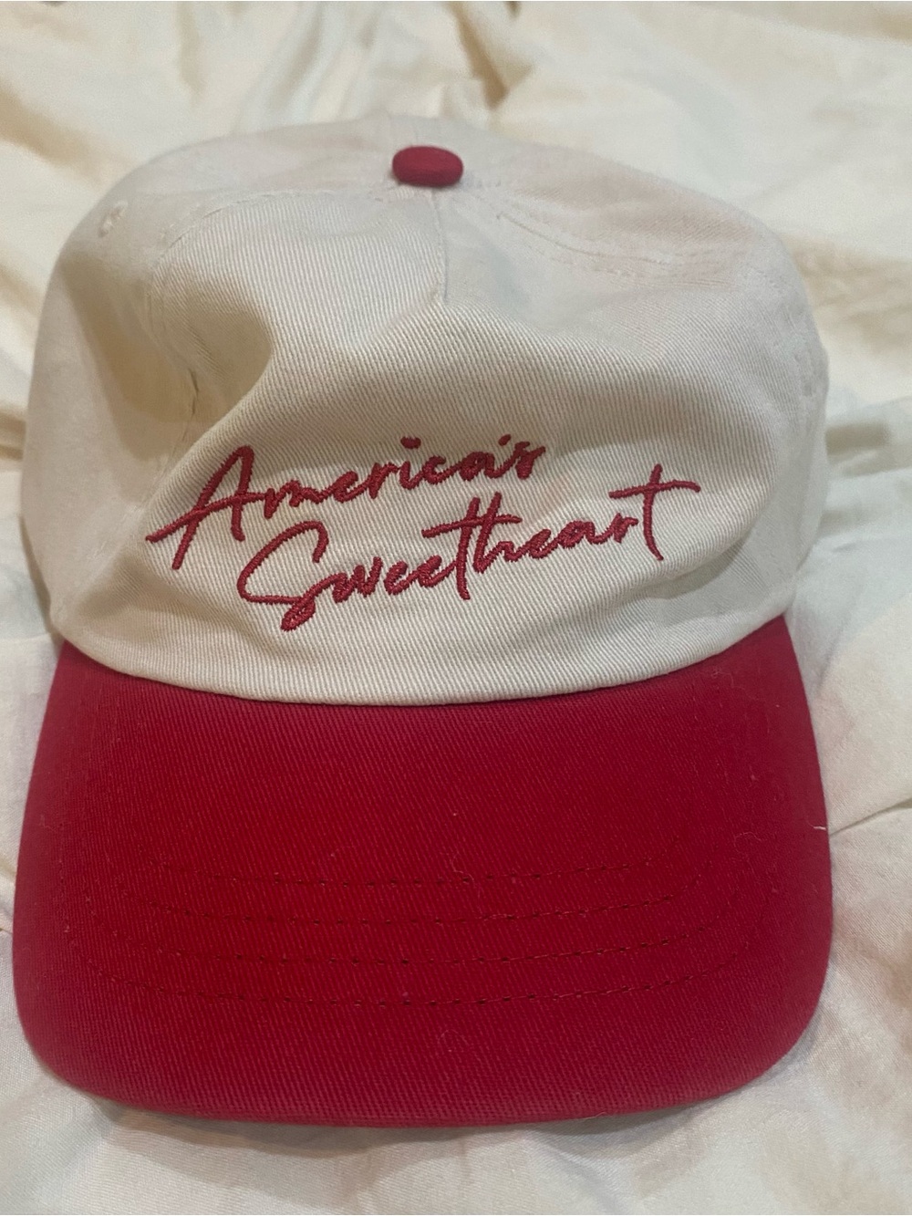 Kids America’s Sweetheart Cream & Red Baseball Cap